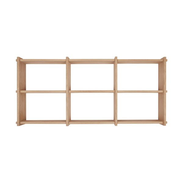 Poschodová polica z dubového dreva v prírodnej farbe 37 cm Grid – OYOY Living Design