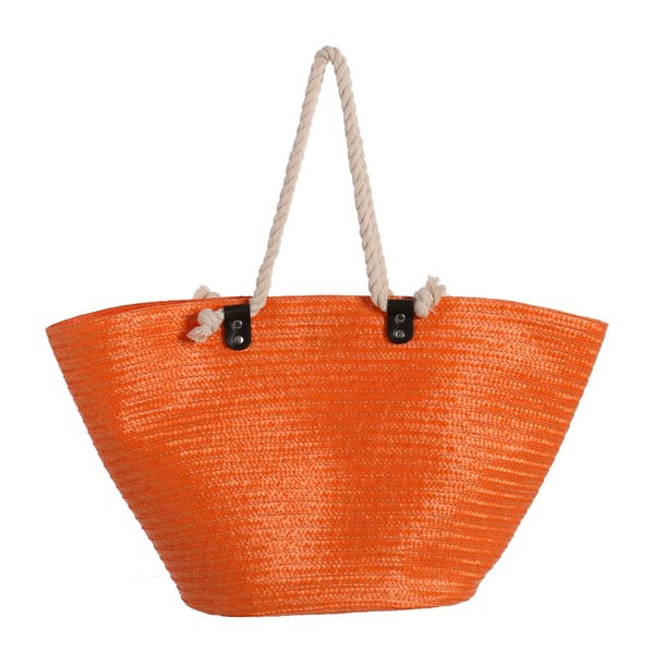 Oranžová letná kabelka cez rameno Unimasa City, 62 × 32 cm
