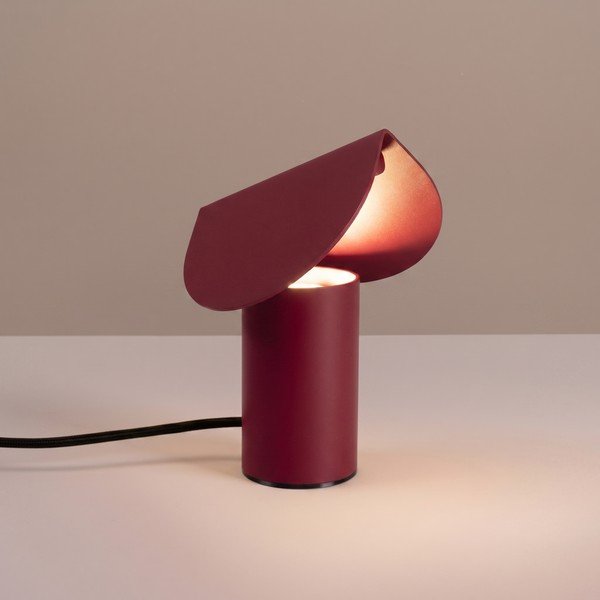 Vínovočervená hliníková LED stolová lampa (výška  15 cm) BISCUIT – Thoro-image-2