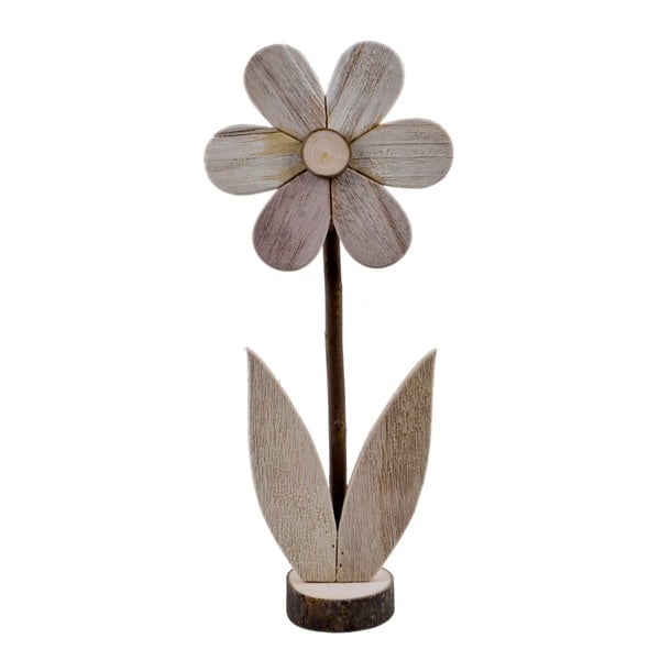 Veľká drevená dekorácia v tvare kvetiny Ego Dekor, 16,5 × 39 cm