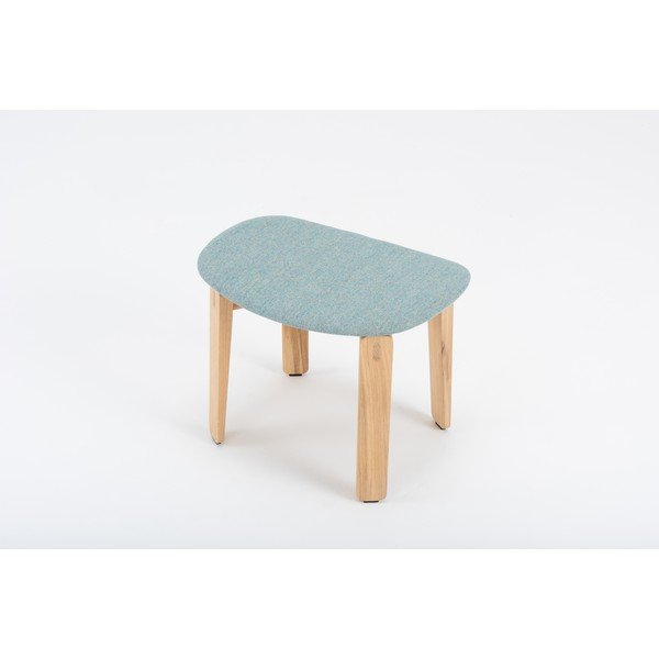 Modrá podnožka z dubového dreva Gazzda Nora-image-4