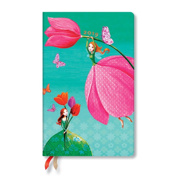 Diár na rok 2019 Paperblanks Joyous Springtime Horizontal, 13,5 × 21 cm