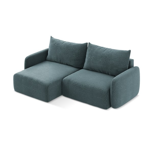 Tyrkysovomodrá rozkladacia/s úložným priestorom rohová pohovka (ľavý roh) Kalena – Makamii-image-3