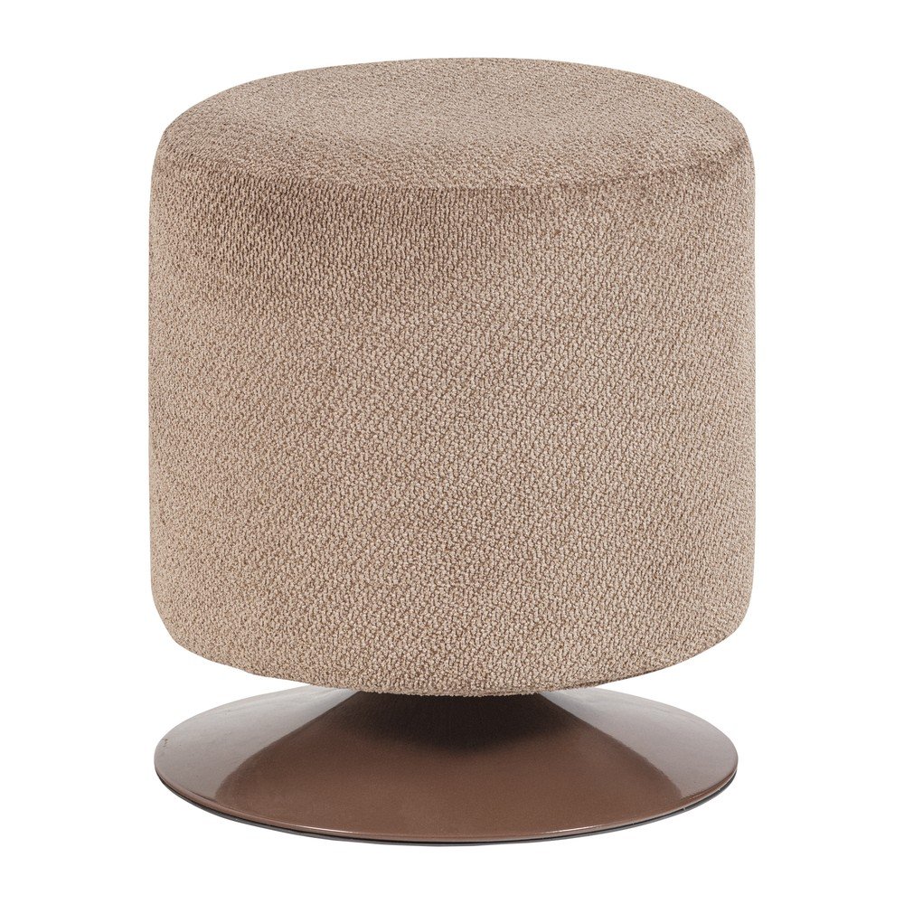 Svetlohnedý taburet z textílie buklé Islen – WOOOD