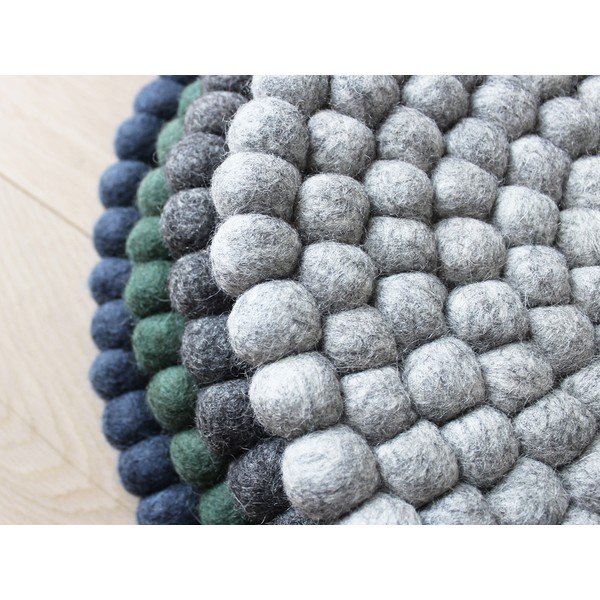 Tmavomodrý guľôčkový vlnený detský vankúš na sedenie Wooldot Ball Chair Pad, ⌀ 30 cm-image-1
