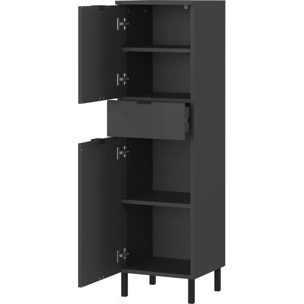 Antracitová vysoká kúpeľňová skrinka 34x120 cm Arcena – Germania-image-3