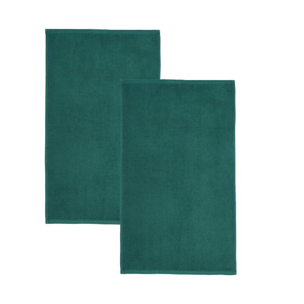 Tmavozelené rýchloschnúce/froté bavlnené osušky v súprave 2 ks 90x140 cm Quick Dry – Catherine Lansfield