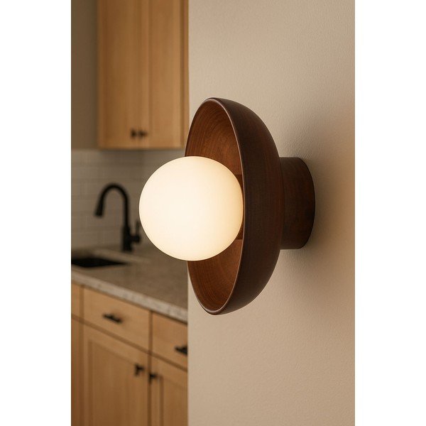 Hnedé nástenné svietidlo ø 24 cm Elsa – Opviq lights-image-2