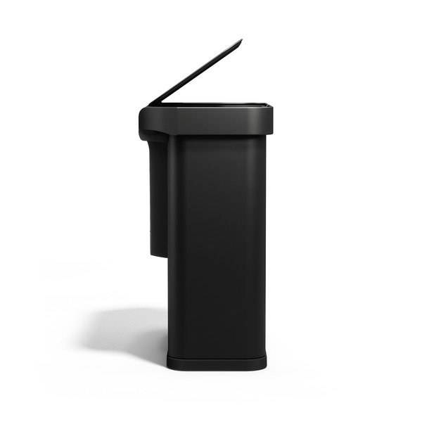 Čierny oceľový odpadkový kôš 34+24 l na triedený odpad/bezdotykový Dual Sensor – simplehuman-image-4