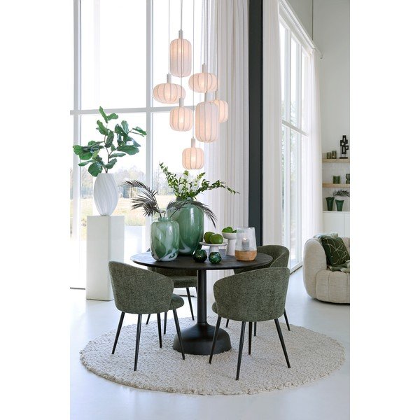 Krémovobiele závesné svietidlo s textilným tienidlom ø 50 cm Tufia – Light & Living-image-1
