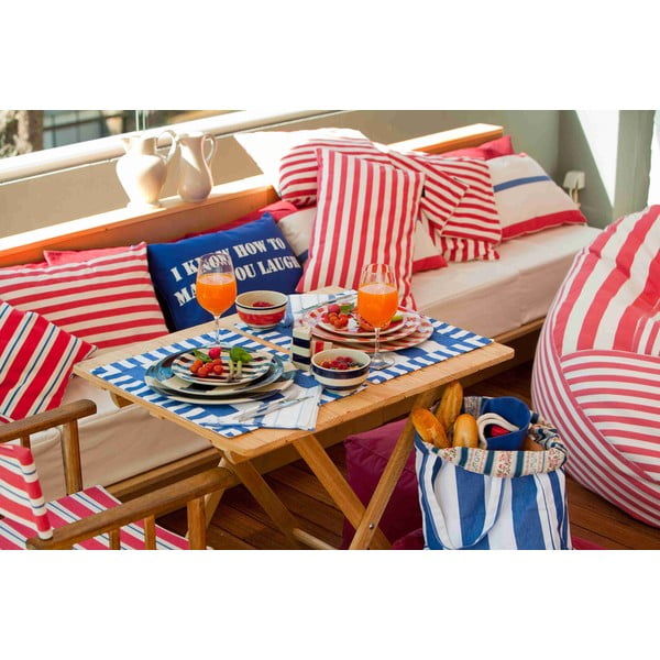 Vankúš Lona 60x40 cm, červeno-modré prúžky-image-4