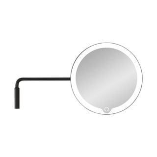 Čierne nástenné kozmetické zrkadlo s LED podsvietením Blomus Modo
