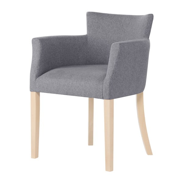 Sivá stolička s hnedými nohami Ted Lapidus Maison Santal
