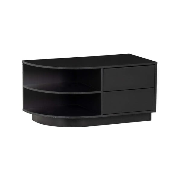 Čierny modulárny TV stolík z borovicového dreva 78x40 cm Finca – WOOOD-image-2