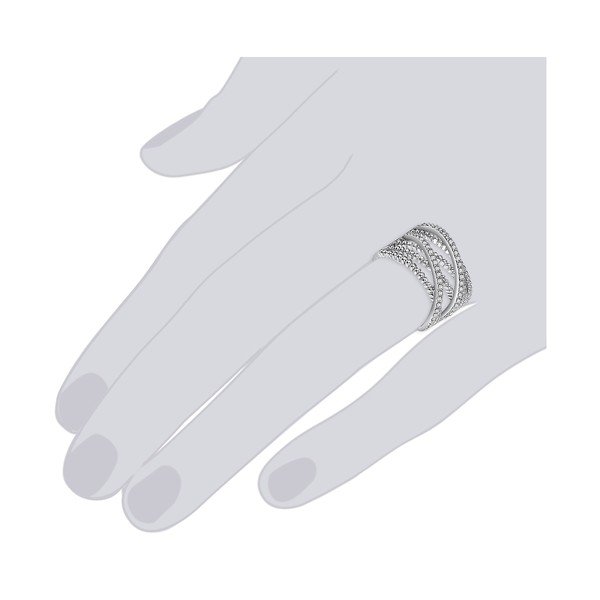 Dámsky prsteň striebornej farby Runway Criss, 54-image-2