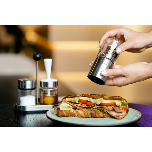 Soľnička a korenička so stojanom Soho – Vialli Design-image-1