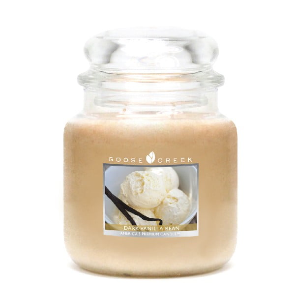 Vonná sviečka v sklenenej dóze Goose Creek Tmavá vanilková fazuľa, 0,45 kg