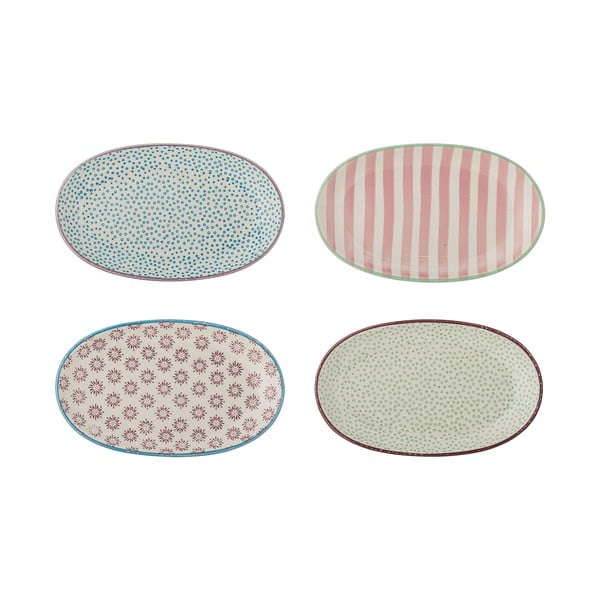 Servírovacie taniere v súprave 4 ks z kameniny Patrizia – Bloomingville