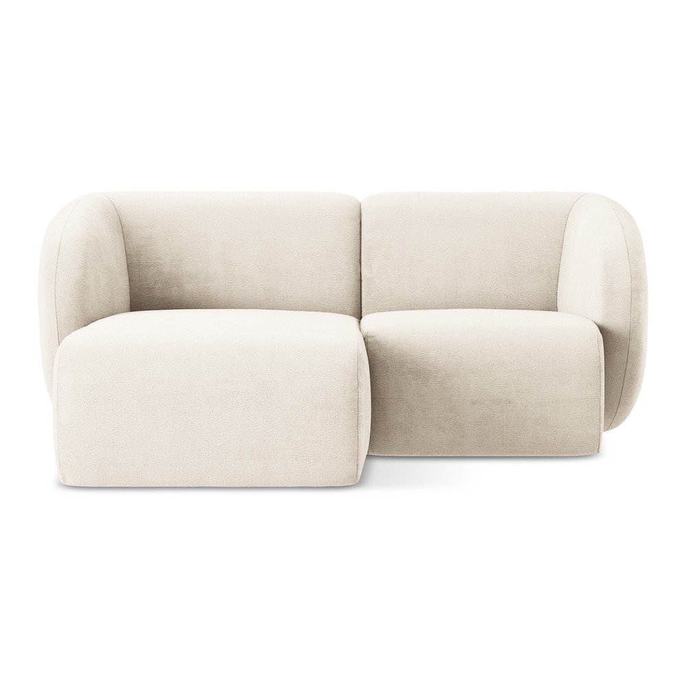 Béžová ženilková rohová pohovka (ľavý roh/s leňoškou) Lani – Makamii