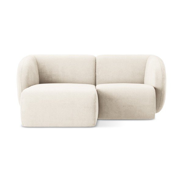 Béžová ženilková rohová pohovka (ľavý roh/s leňoškou) Lani – Makamii