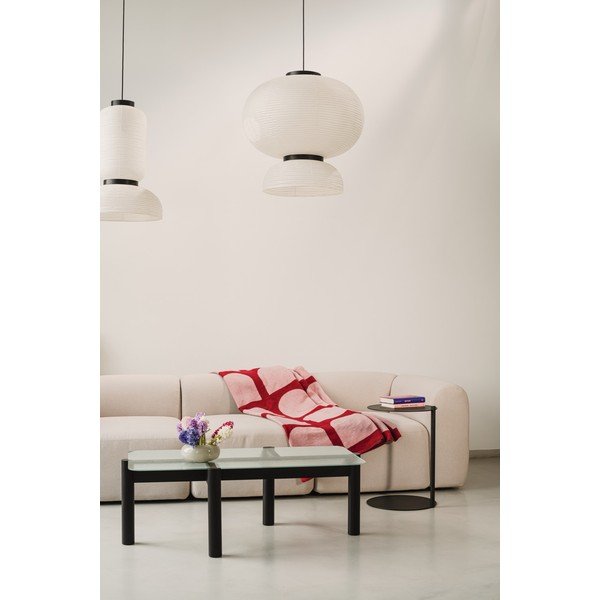 Čierny konferenčný stolík so sklenenou doskou 55x105 cm Kob – noo.ma-image-2