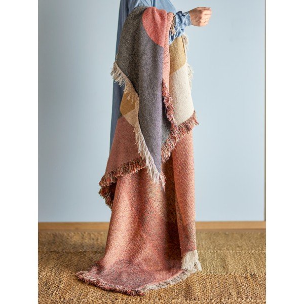 Hnedá deka z recyklovanej bavlny 130x160 cm Arni – Bloomingville-image-1