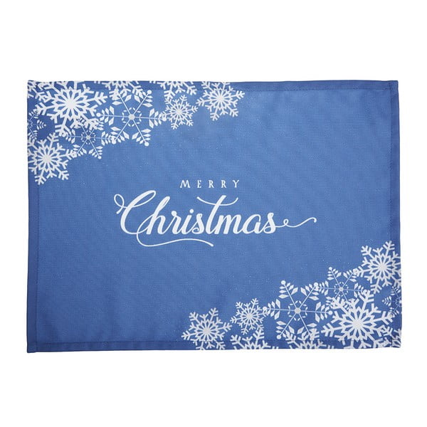 Sada 2 modrých prestieraní s vianočným motívom Apolena Honey Merry Christmas, 33 × 45 cm