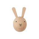 Nástenný háčik z bukového dreva v prírodnej farbe Rabbit – OYOY Mini