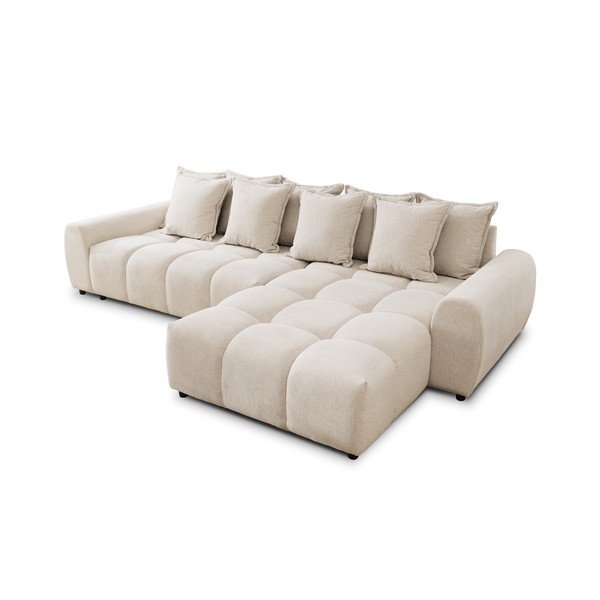 Béžová rohová pohovka (pravý roh/s leňoškou) Albane  – Ropez-image-2