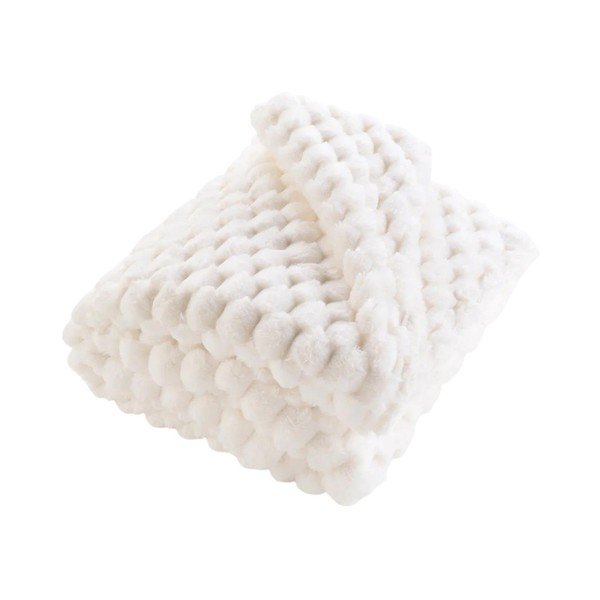 Krémovobiela mikroplyšová deka 125x150 cm Frosty – douceur d'intérieur