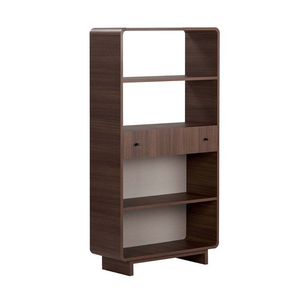 Knižnica v dekore orecha v tmavo prírodnej farbe 78x153x34 cm Senza – Nordure
