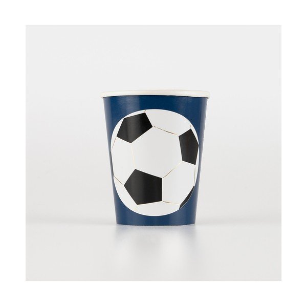 Papierové jednorazové tégliky v súprave 8 ks Soccer – Meri Meri-image-1