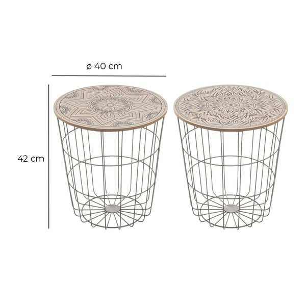 Okrúhle odkladacie stolíky v súprave 2 ks ø 40 cm – Casa Selección-image-4