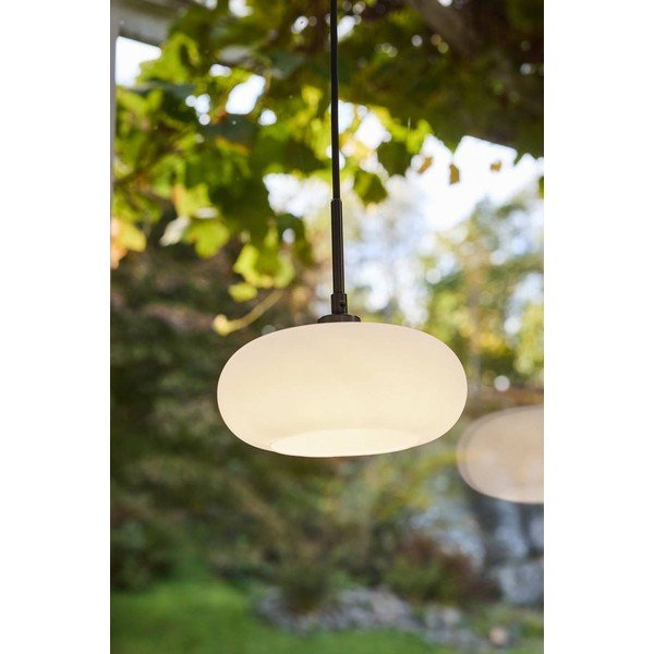 Biele/v matne striebornej farbe závesné svietidlo z opálového skla ø 20 cm Thalia – Jotex-image-1