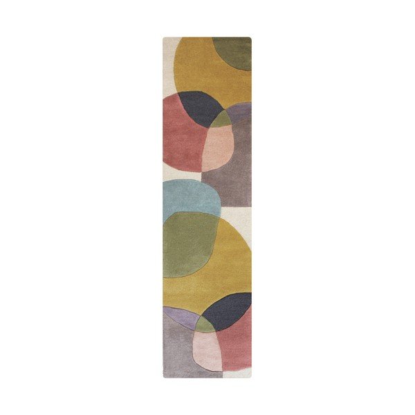 Ručne tkaný vlnený behúň 60x230 cm Glow Multi – Flair Rugs