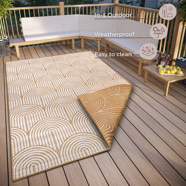 Okrovožltý vonkajší koberec 160x230 cm Pangli Ochre – Hanse Home-image-3