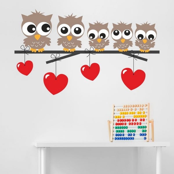 Dekoratívna nálepka na stenu Owl Kids