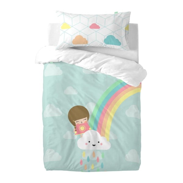 Detské obliečky z čistej bavlny Happynois Rainbow, 115 × 145 cm