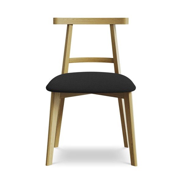 Čierna jedálenská stolička z masívneho dreva Ohelo – Makamii-image-1