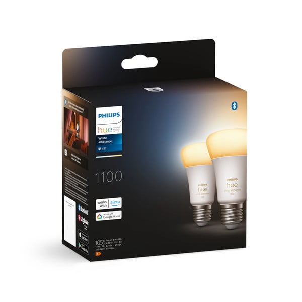 LED žiarovky v súprave 2 ks E27, 11 W White ambiance – Philips Hue-image-2