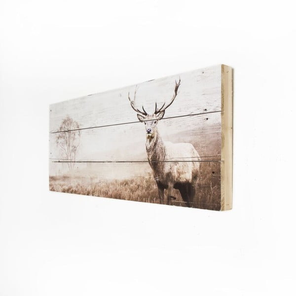 Drevený obraz Graham & Brown Stag, 70 × 30 cm-image-2
