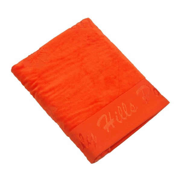 Oranžová bavlnená osuška BHPC Velvet, 80x150cm