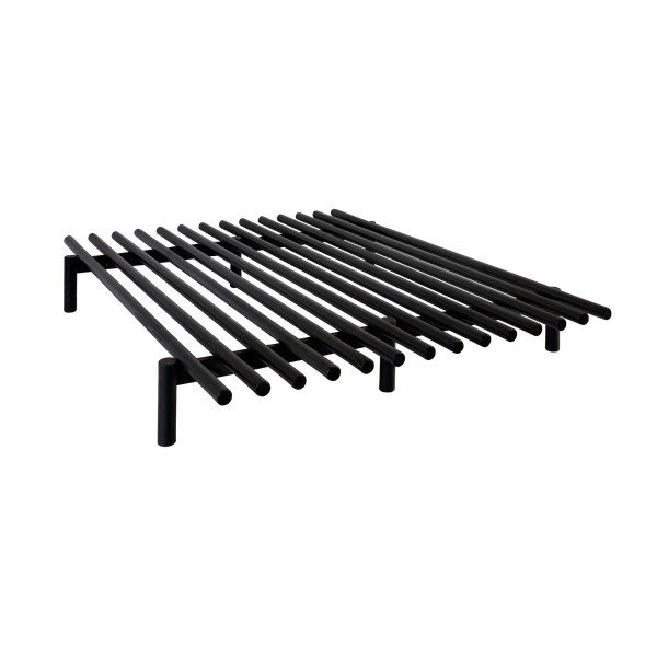 Čierny rám postele z borovicového dreva Karup Design Pace Black, 140 × 200 cm