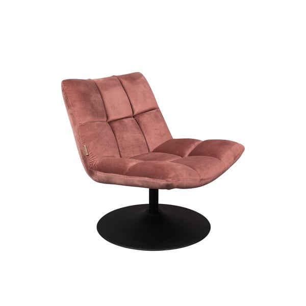 Ružové zamatové kreslo Bar – Dutchbone
