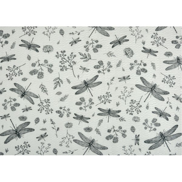 Bielo-sivé krepové obliečky na dvojlôžko 200x200 cm Dragonfly -image-1
