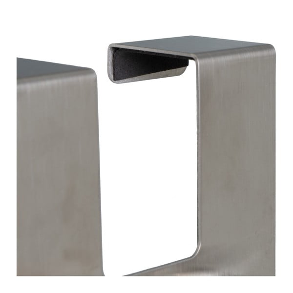 Kovový vešiak na dvere v matne striebornej farbe 13 cm – Casa Selección-image-3