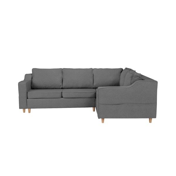 Sivá rozkladacia štvormiestna pohovka Mazzini Sofas Jonquille, pravý roh-image-1