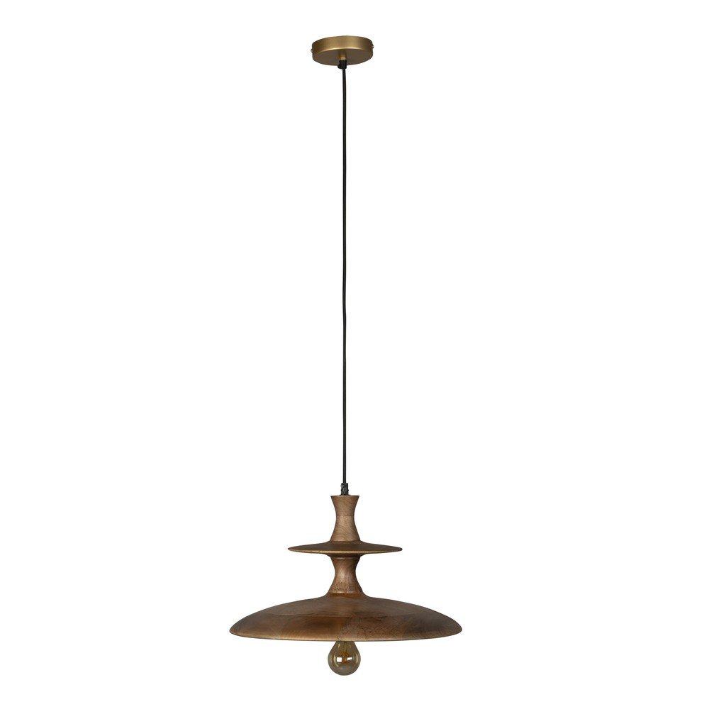 E-shop Závesné svietidlo z mangového dreva v tmavo prírodnej farbe ø 43 cm Cath – Dutchbone