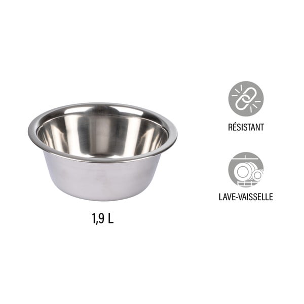 Miska pre psa z nehrdzavejúcej ocele ø 25 cm – Love Story-image-1