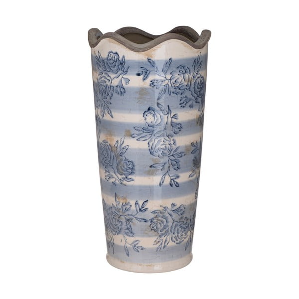 Modro-biela keramická váza InArt Antigue, ⌀ 16 cm